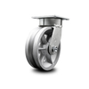 Service Caster 6 Inch Kingpinless V Groove Semi Steel Wheel Swivel Top Plate Caster SCC SCC-KP30S620-VGR